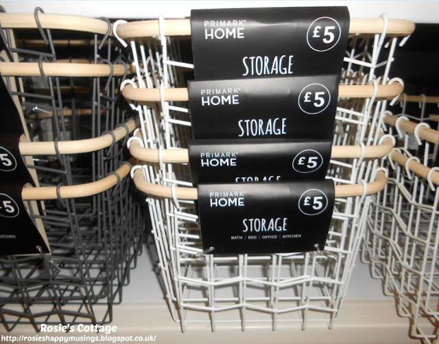 Let's Go Shopping: Part Two - A Visit to Primark: I'm loving these Bamboo and wire baskets.  They're available in two different sizes, this one and a slightly smaller version. So pretty.