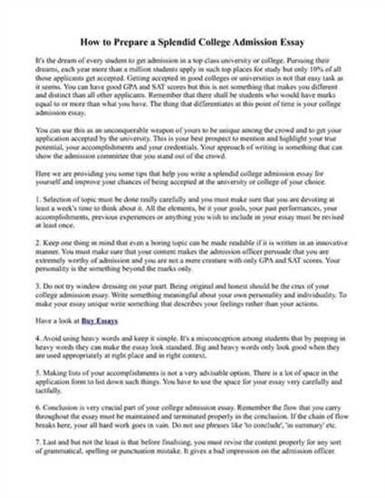 College Essay Template | shatterlion.info