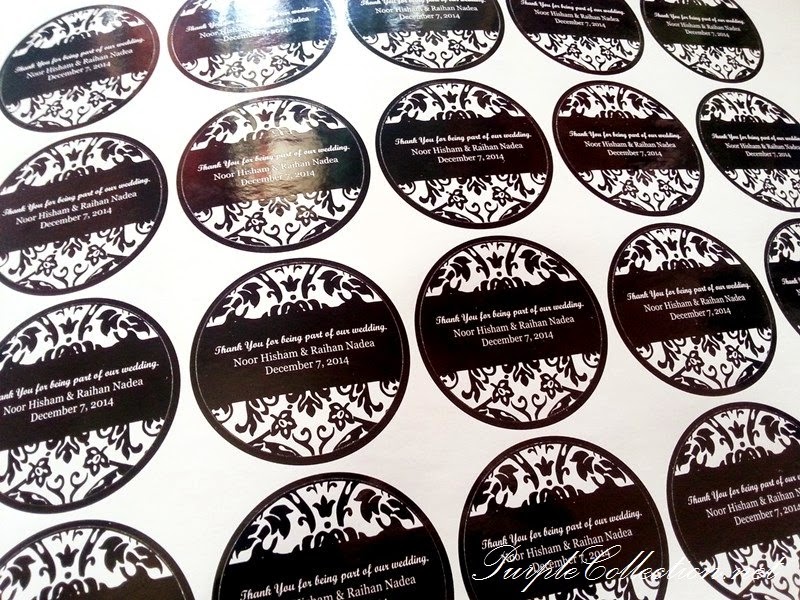 Sticker/Label for Wedding Favours/Door Gifts T009