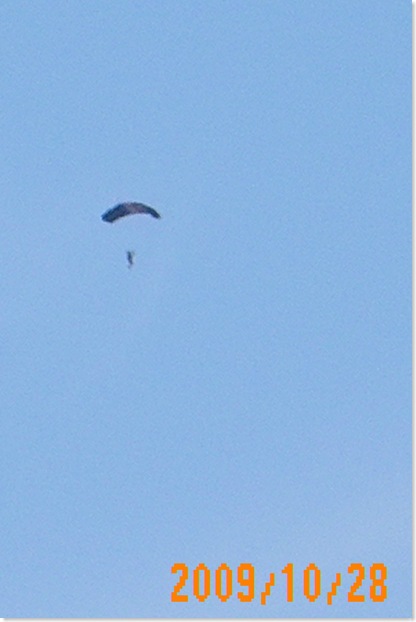 the skydivers where out early this morning