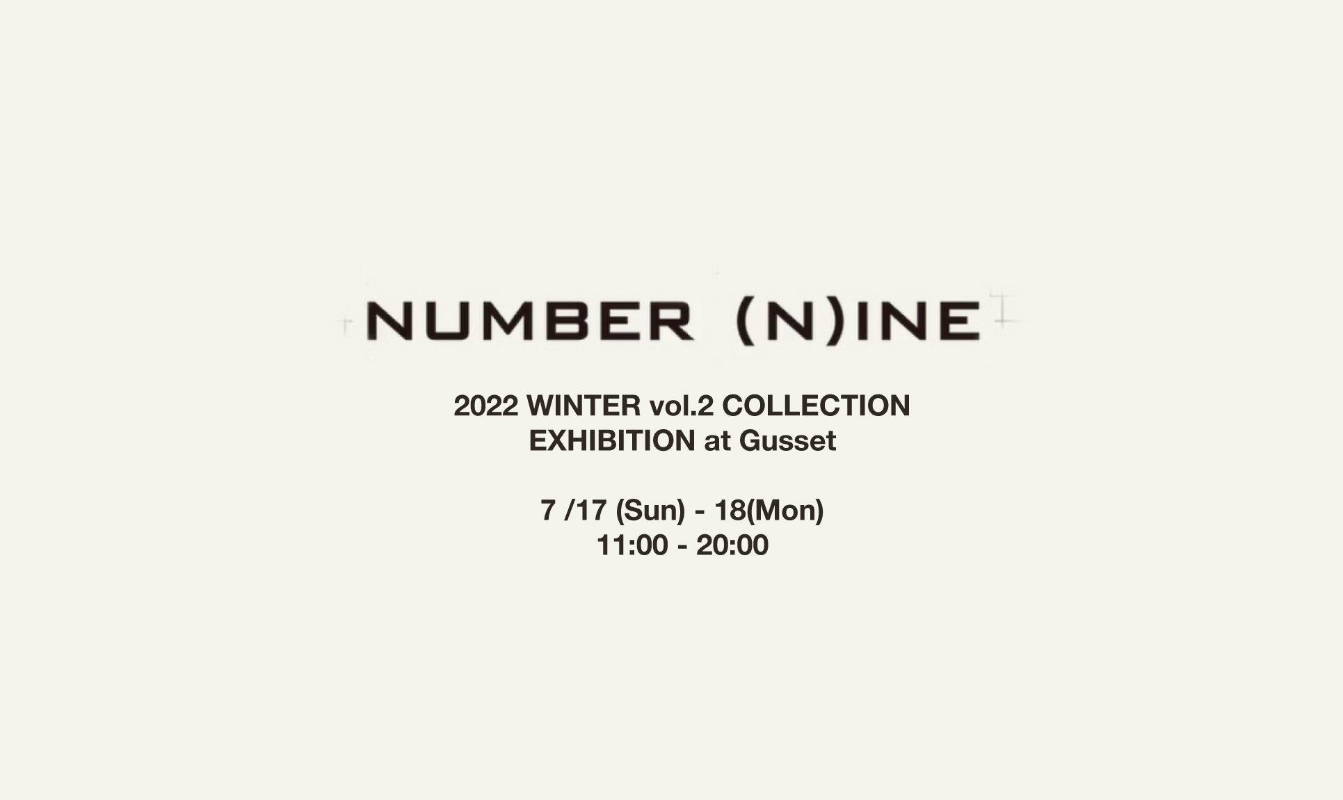 NUMBER (N)INE / 2022 WINTER vol.2 COLLECTION - Gusset 展示会