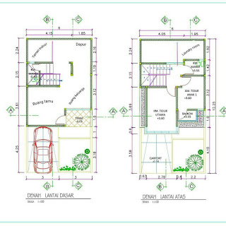 Desain Rumah Minimalis Cantik 2 Lantai + Denah
