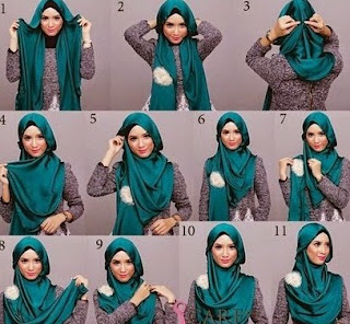 Tutorial Hijab Pashmina Satin Model Terbaru