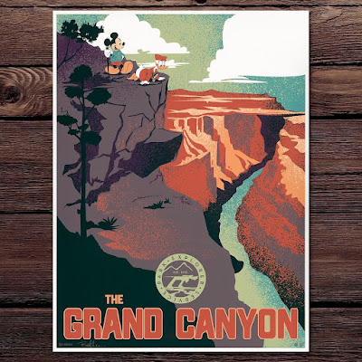 Disney The Grand Canyon & Shenandoah National Park Mickey Mouse Screen Prints by Bret Iwan x Cyclops Print Works