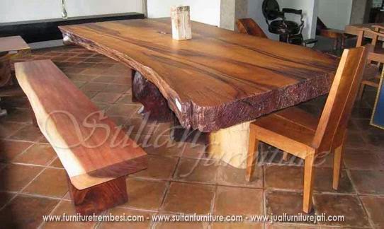 Furniture Meja Trembesi alami EXTREME untuk ruang  makan 