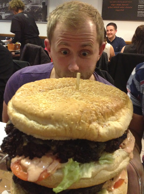 The Beast burger, Burgers at Blacks, Purley.