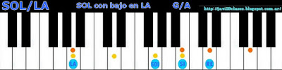 acorde piano chord (SOL con bajo en LA)