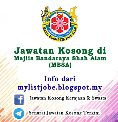 Jawatan Kosong di Majlis Bandaraya Shah Alam (MBSA) - 05 