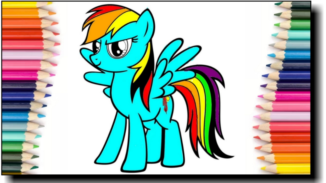 My Little Pony Rainbow Dash, Mewarnai My Little Pony Rainbow Dash, Coloring Book Compilation MLP