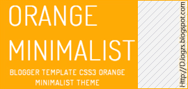 Orange Minimalist Blogger templates