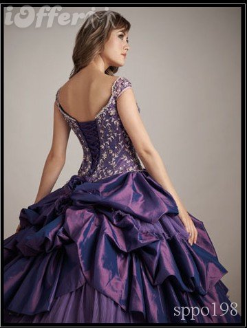 purple wedding dress