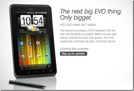 htc evo view sprint