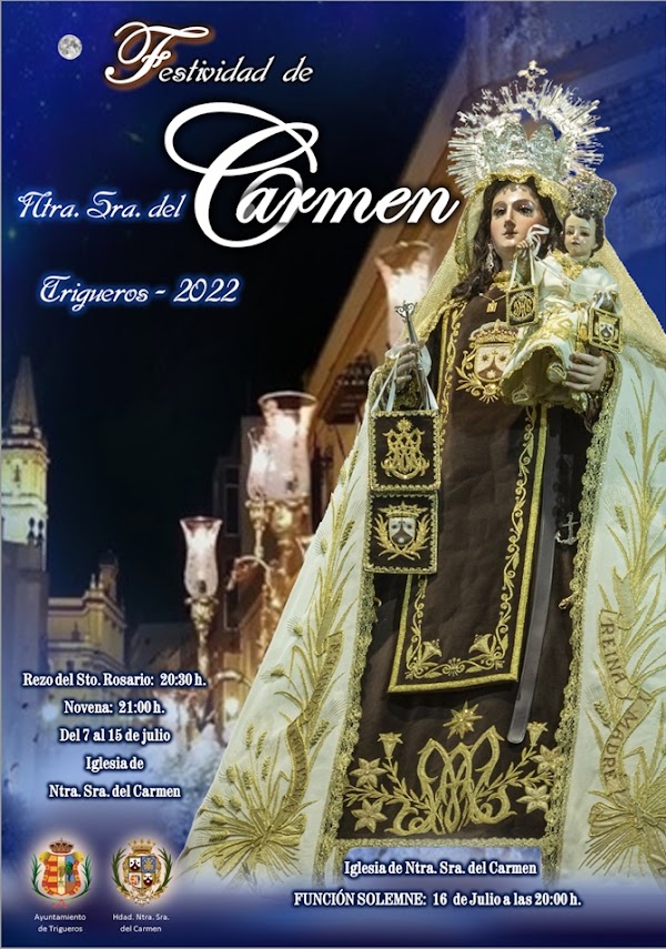 Recorrido y Horario Procesión de la Virgen del Carmen de Trigueros (Huelva)