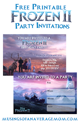 frozen 2 printable invitations