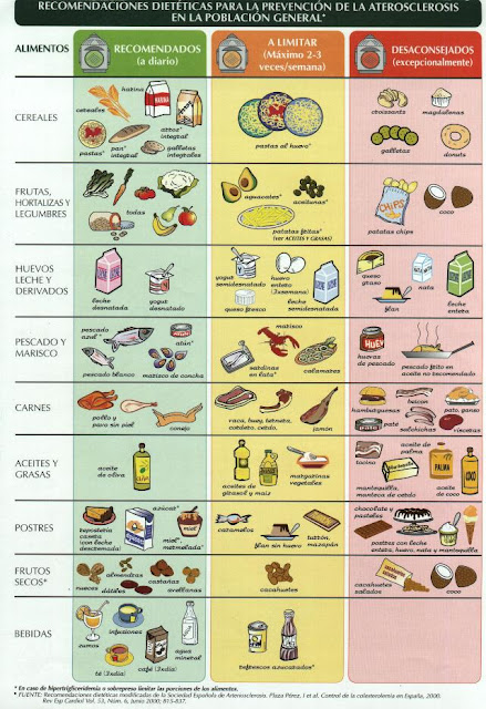 Alimentos recomendados Colesterol