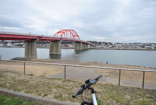 大洗水辺プラザ前から海門橋