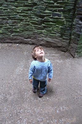 Cilgerran Castle with a toddler