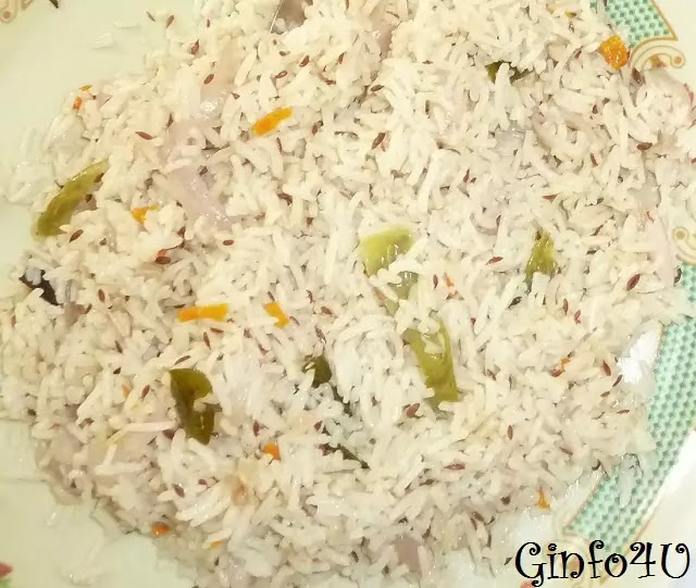 Jeera Rice Recipe-how to make Jeera Rice Recipe at home by Ginfo4U