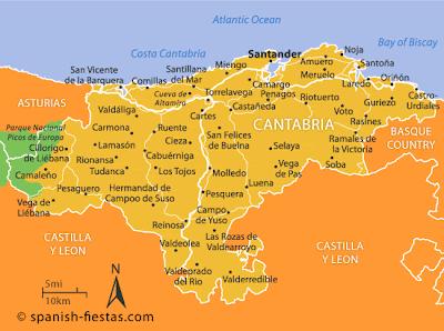 Cantabria Tourism Map Area