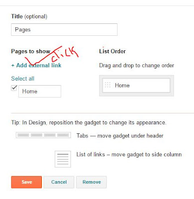 How to Create Blog Page List Gadget in Blogger