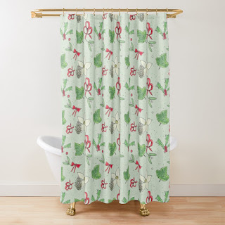 Christmas shower curtain