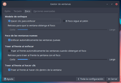 Foco Gestor de ventanas