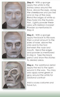 From your Halloween Friends, Mehron Makeup, Free Halloween Makeup Instructions