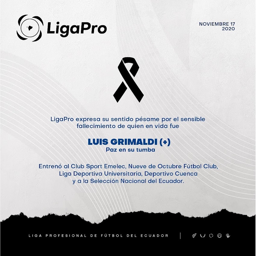 Falleció Luis Grimaldi, ex técnico de fútbol