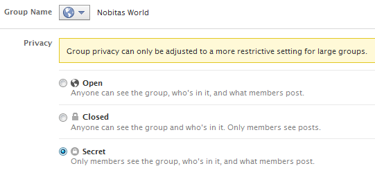 Facebook Secret Group