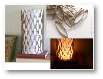 how to recycle a cardboard tube into a lamp shade