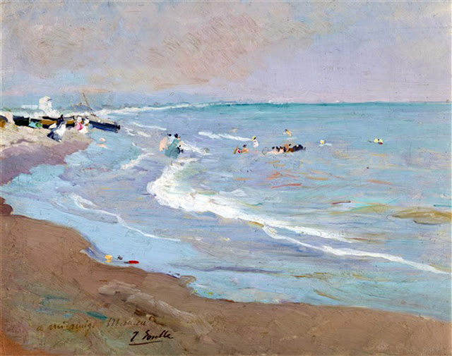 Playa de Valencia, Joaquín Sorolla y  Bastida, Joaquín Sorolla, Paisajes de Joaquín Sorolla, Impresionismo Valenciano, Joaquín Sorolla Bastida, Playa Valenciana