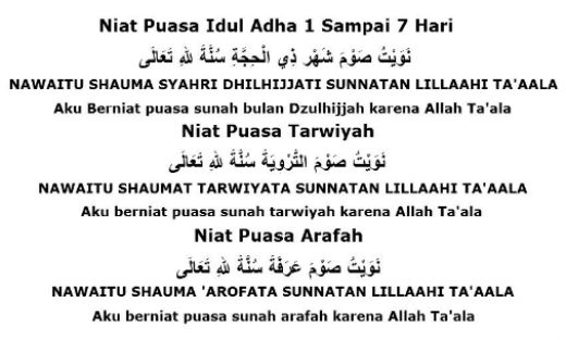 Doa Sholat Niat Puasa