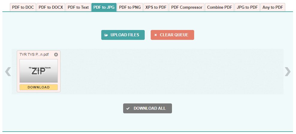 Cara mengubah PDF ke gambar melalui situs PDF to Image