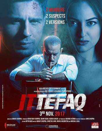 Poster Of Bollywood Movie Ittefaq 2017 300MB Pdvd Full Hindi Movie