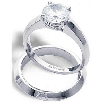 Solitaire Diamond Wedding Rings White Gold