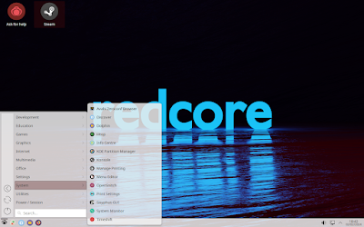 Redcore Linux Menu