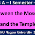 Between the Mosque and the Temple - Question Answer B A Compulsory English RTMNU First Semester 2022