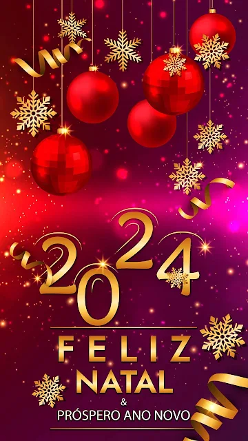 Feliz Natal E Próspero Ano Novo 2024 Para WhatsApp