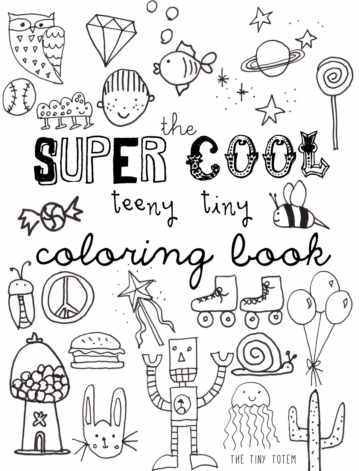 Download Printable Mini Coloring Book | The Tiny Totem blog
