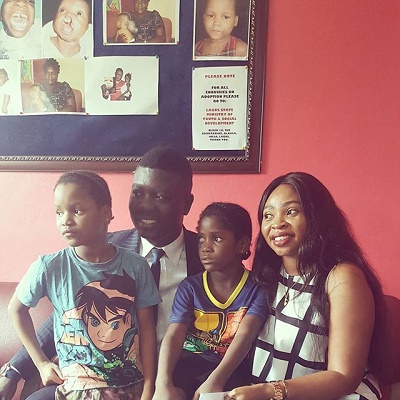 Photos: Seyilaw, Wife Visit Hospital, Hospice to Mark 10yrs Anniversary