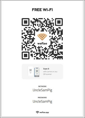 讓iPhone、Android手機用戶掃描『WiFi QR Code』直接登入『WiFi』無線網路。祝店家網速暢通、生意興隆。