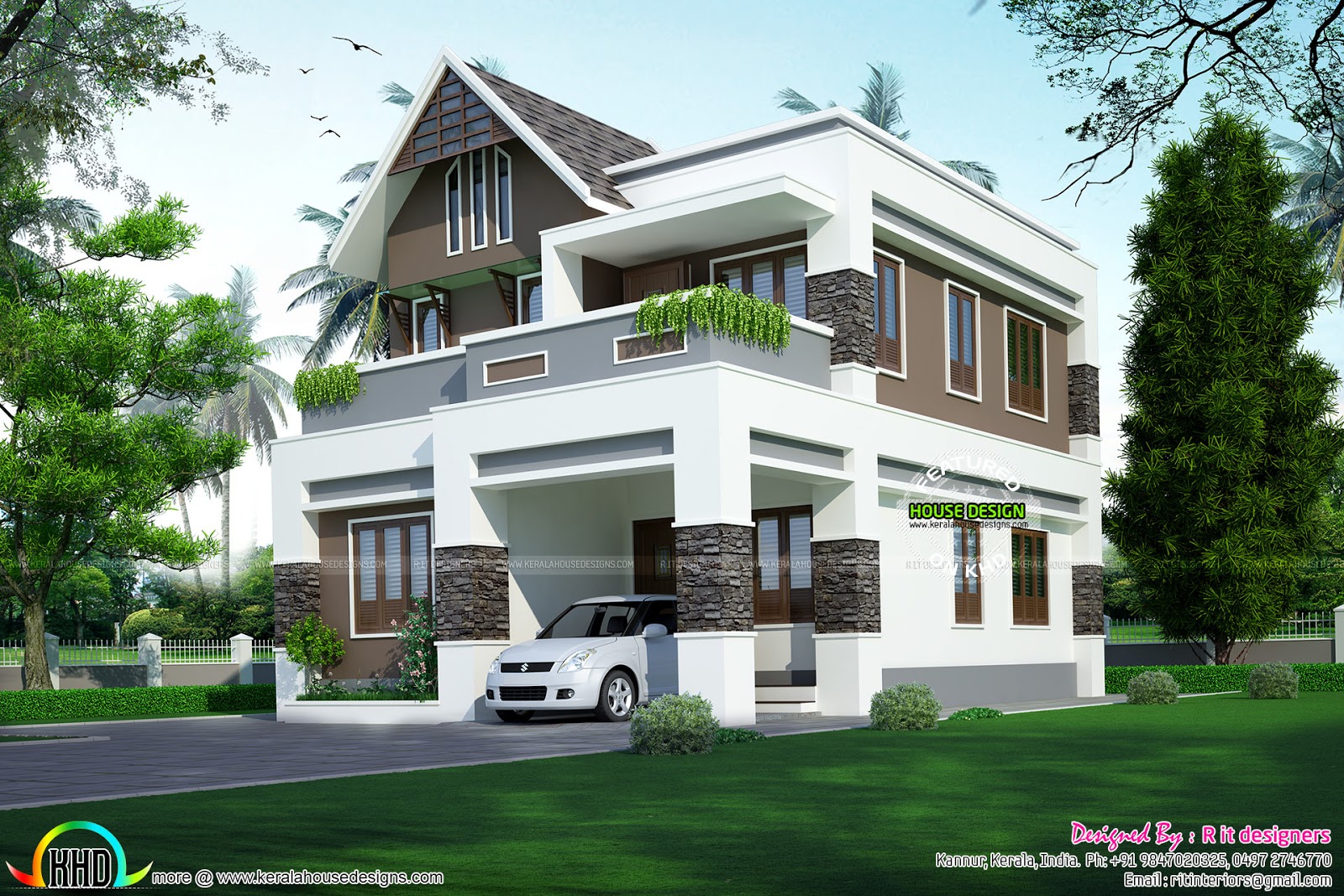 Cute and small  Indian  home  plan Kerala home  design  and 