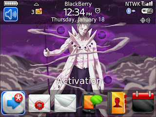 Blackberry Bold 9700 Naruto Free Theme Home Screen