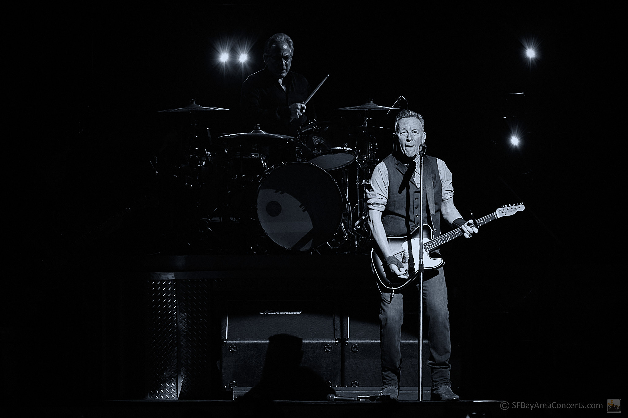 Bruce Springsteen & Max Weinberg @ the Chase Center (Photo: Kevin Keating)