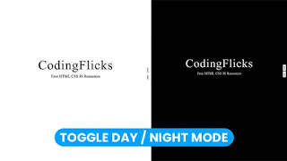 Toggle day night mode using HTML CSS and Javascript