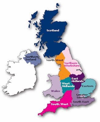 Mappa del UK Regionale