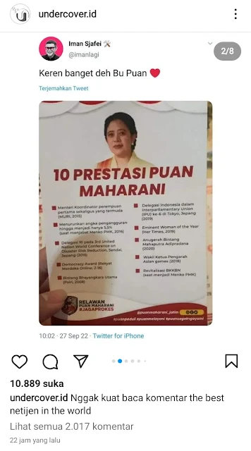 Pamflet 10 Prestasi Puan Maharani Buatan Relawan Tersebar, Jadi Gunjingan Publik