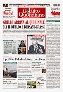 Il Fatto Quotidiano del 21 Marzo 2013 | ISSN 2037-089X | TRUE PDF | Quotidiano | Cronaca | Politica
Il quotidiano è edito dal 23 settembre 2009. L'uscita del giornale è stata preceduta da una lunga fase preparatoria iniziata il 28 maggio 2009 con l'annuncio del nuovo quotidiano dato sul blog voglioscendere.it da Marco Travaglio.
Il nome della testata è stato scelto in memoria del giornalista Enzo Biagi, conduttore del programma televisivo Il Fatto, mentre il logo del bambino con il megafono si ispira al quotidiano La Voce, in omaggio al suo fondatore Indro Montanelli.
L'editore ha manifestato la volontà di rinunciare ai fondi del finanziamento pubblico per l'editoria e di sovvenzionarsi soltanto con i proventi della pubblicità e delle vendite, e di usufruire solo delle tariffe postali agevolate per i prodotti editoriali sino alla loro abrogazione nell'aprile 2010.