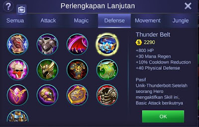 Thunder Belt Mobile Legends