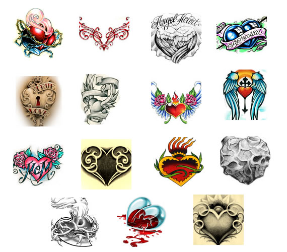 heart tattoos designs. Banner Heart Tattoo- These